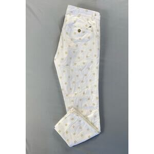 Mason's Jaqueline Capri 100% Cotton Chino Pants. Cherry Print, Tag 42. EUC!!